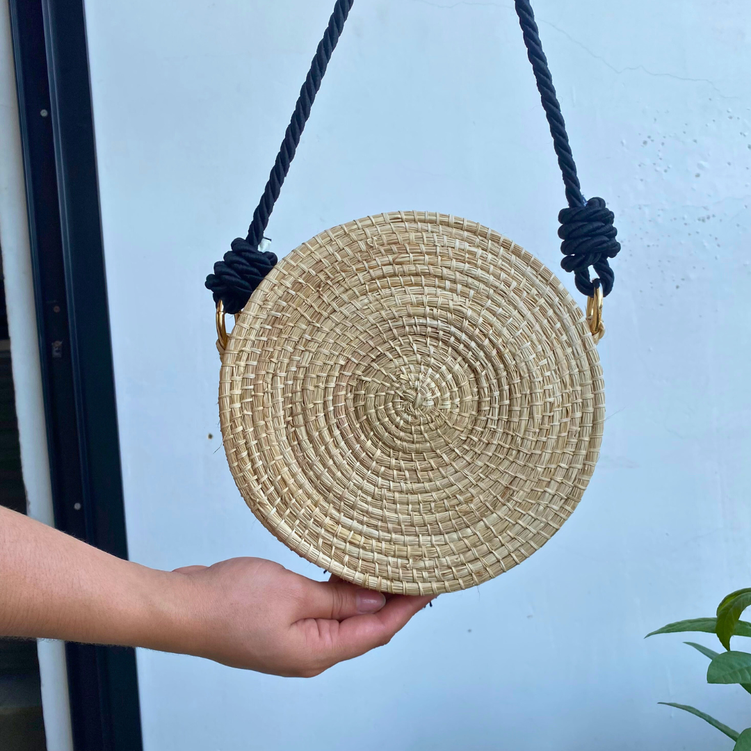 Bolso Cristal Pompon negro