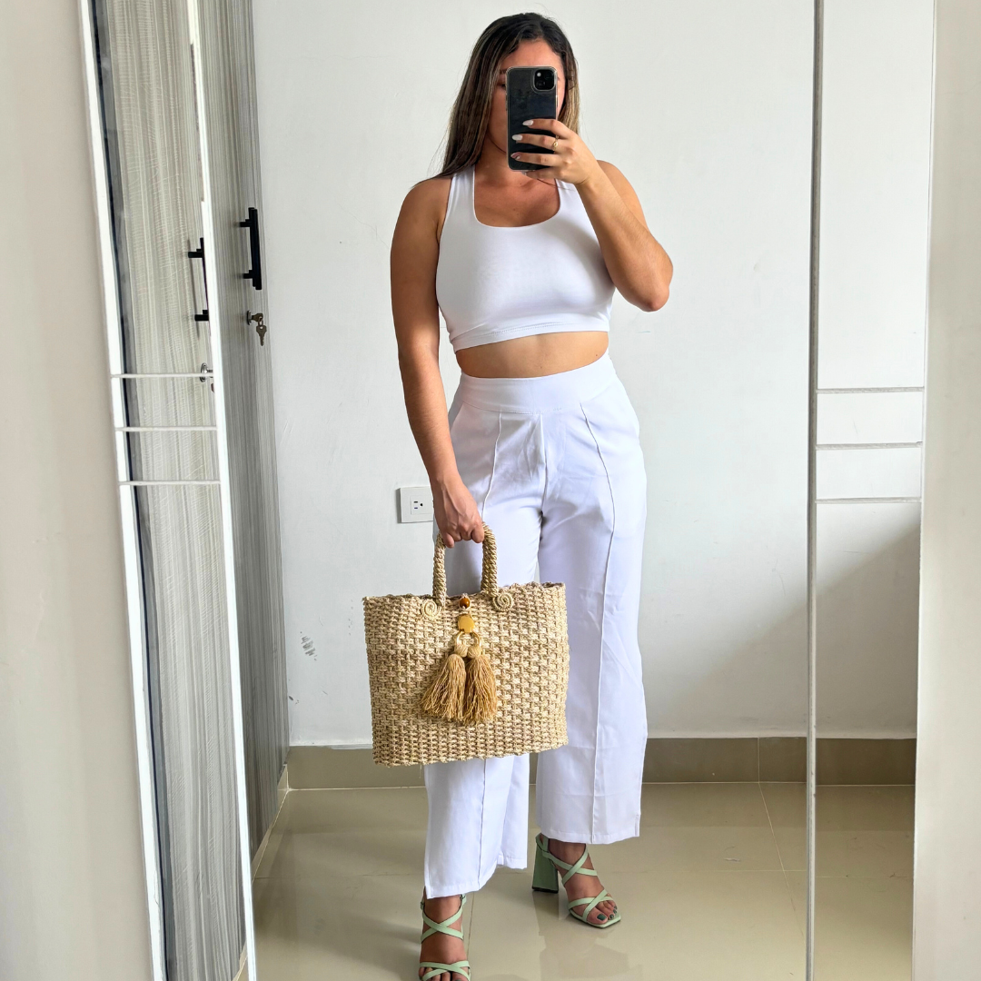 Bolso Canasto Luxury Beige