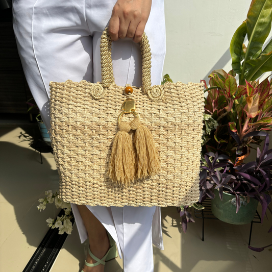 Bolso Canasto Luxury Beige