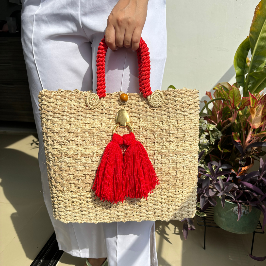 Bolso Canasto Luxury Rojo