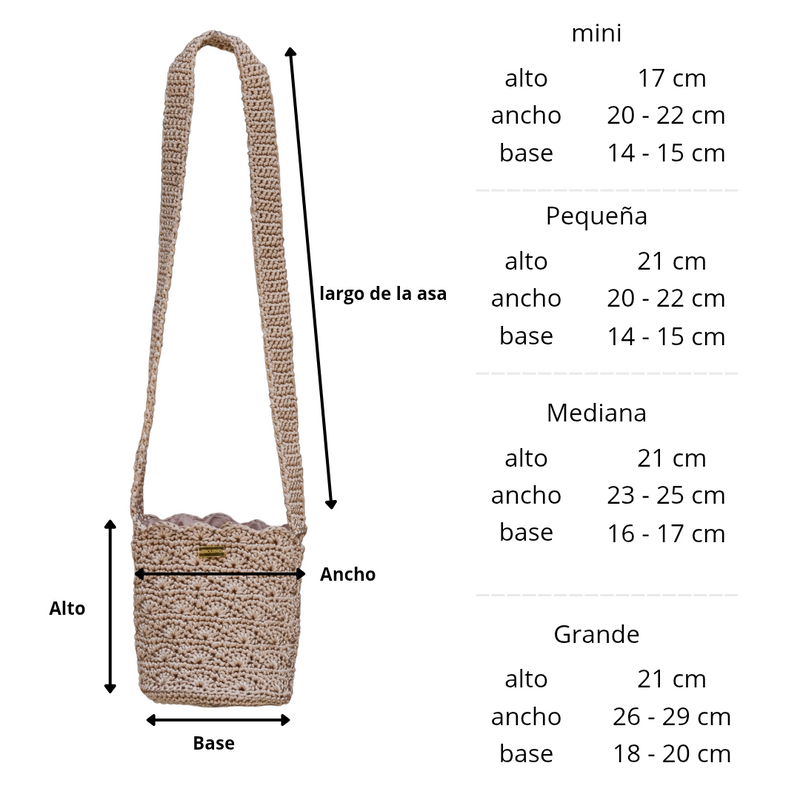 Tabla de tamaños